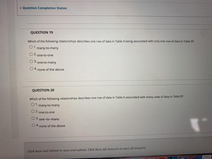 Solved Question Completion Status: QUESTION 19 Which of the | Chegg.com