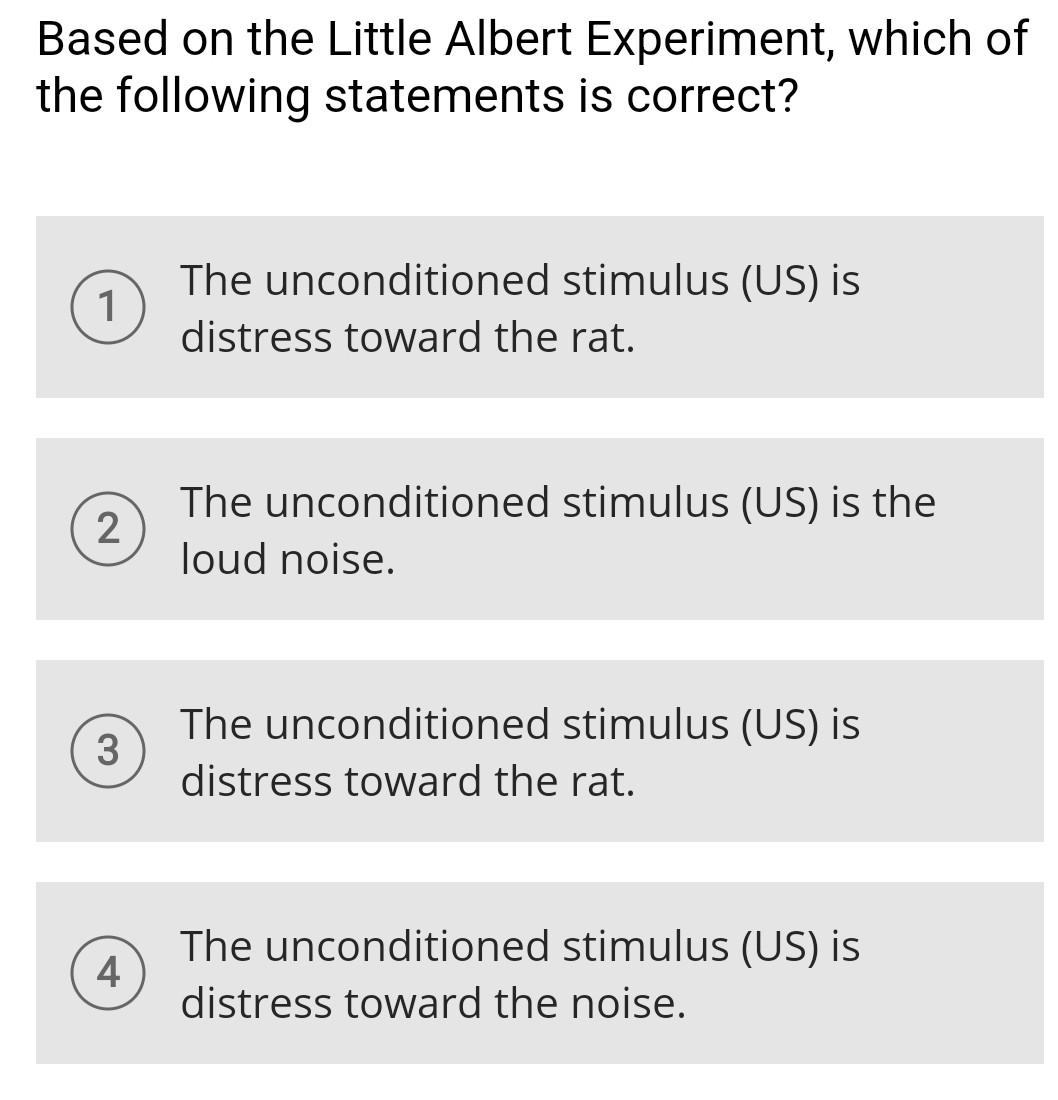 unconditioned stimulus in the little albert experiment