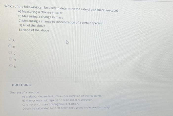 Solved 1) which of the following can be used to determine | Chegg.com