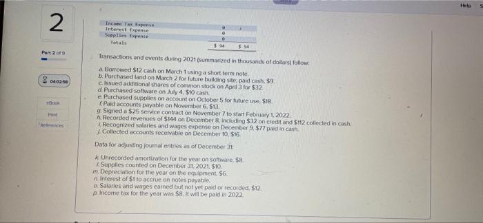 Solved Check my 2 Part 29 Required information The following | Chegg.com