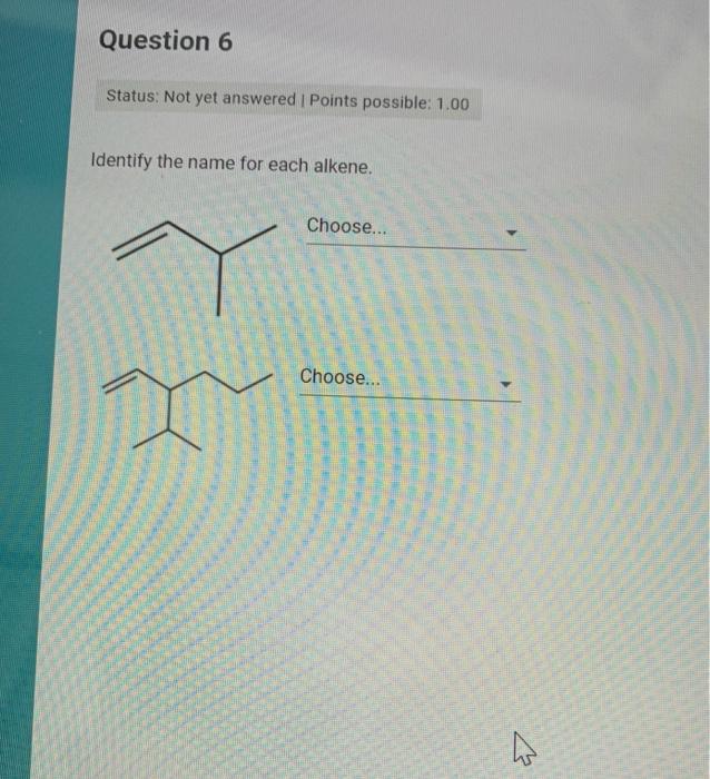 Solved Question 6 Status: Not yet answered Points possible: | Chegg.com