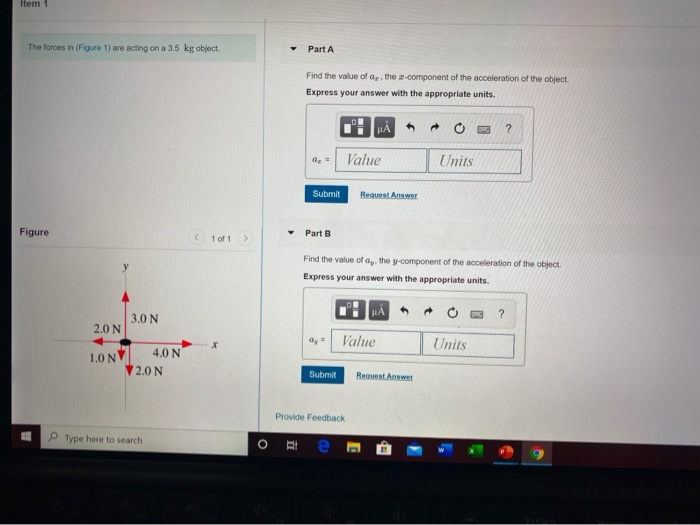 Solved Item 1 The forces in (Figure 1) are acting on a 3.5 | Chegg.com