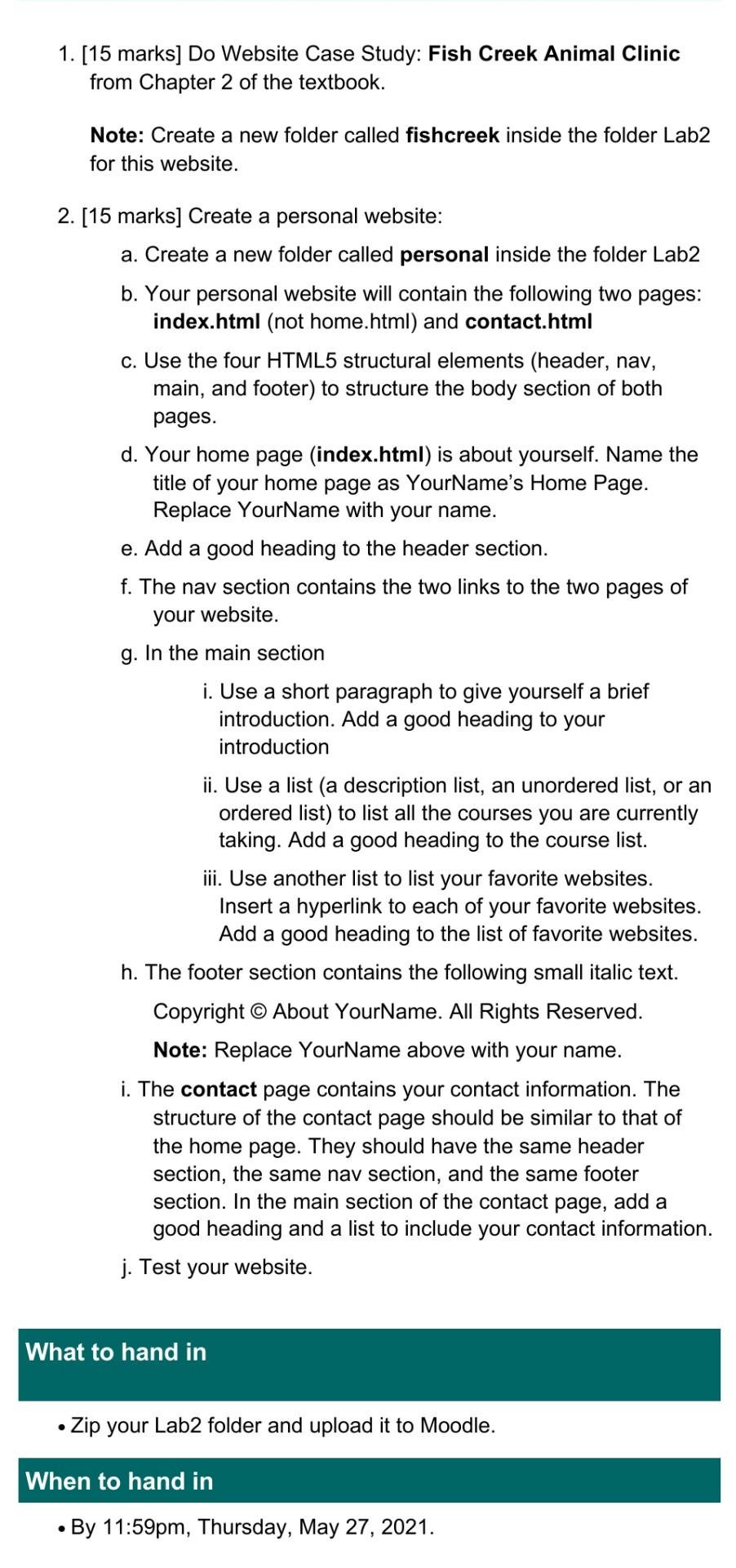 Solved 1. [15 marks] Do site Case Study Fish Creek