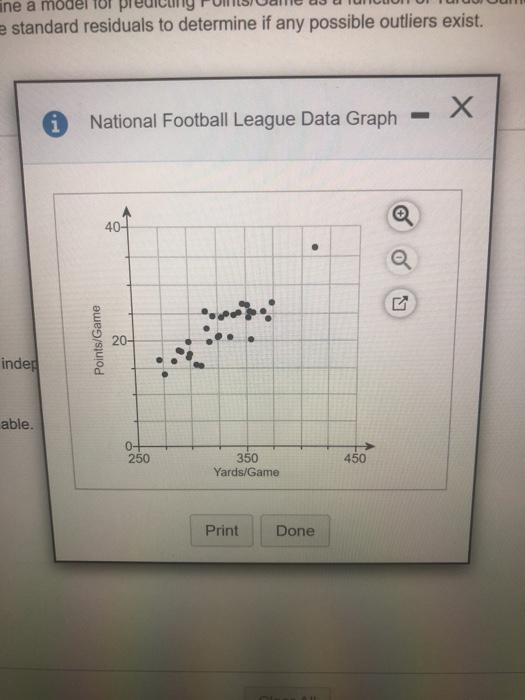 Solved B01 3 Of 4 (0 Complete) National Football League Data | Chegg.com