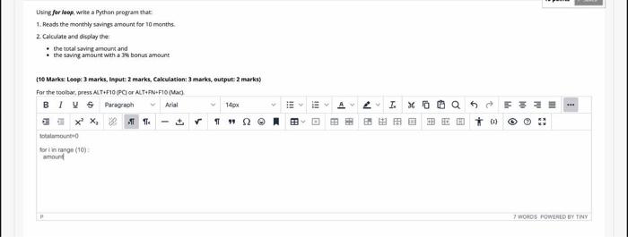 Solved Using for loop, write a Python program that 1. Reads | Chegg.com