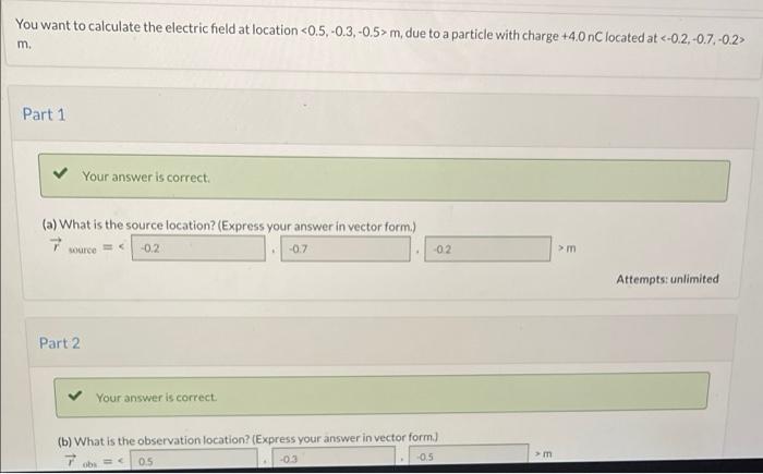 Solved You want to calculate the electric field at location | Chegg.com