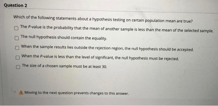 Which Of The Following Statements Is A Hypothesis Solved Question 2 Which of the following statements about a | Chegg.com