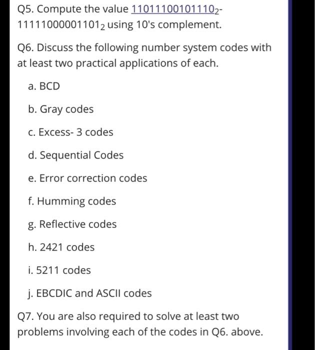 Solved Q5. Compute the value 110111001011102- | Chegg.com