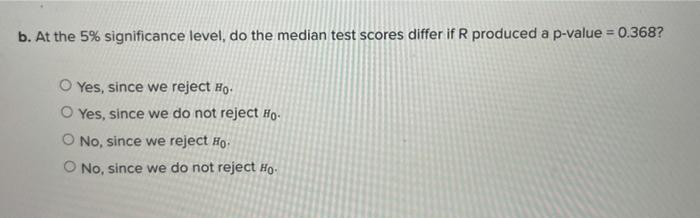 Solved A professor teaches two sections of an introductory | Chegg.com