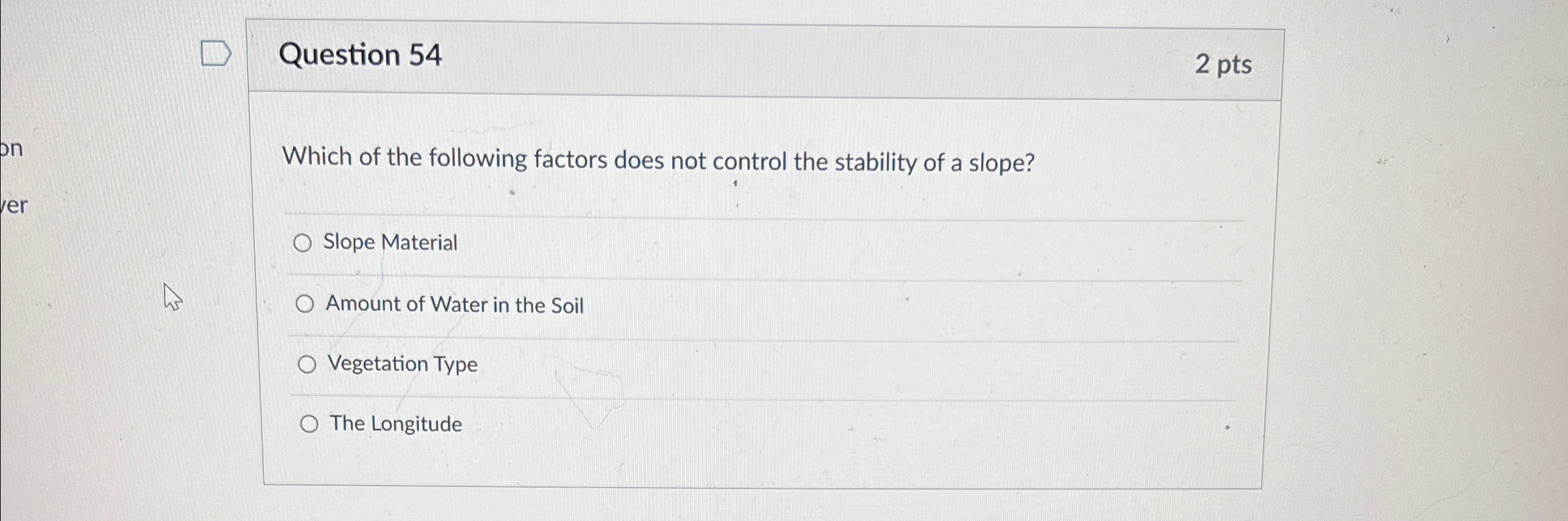 Solved Question Ptswhich Of The Following Factors Does Chegg Com