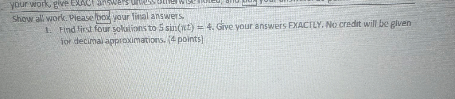 Solved Show all work. Please box your final answers.Find | Chegg.com
