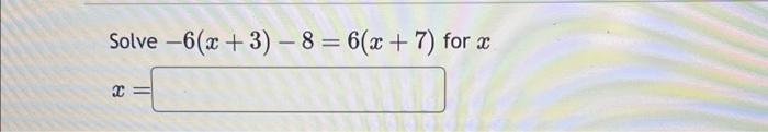решите уравнение x 6 =( 6x 8 3