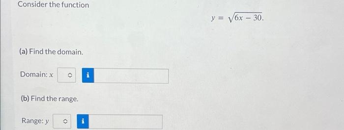 Solved Consider The Function (a) Find The Domain. (b) Find | Chegg.com