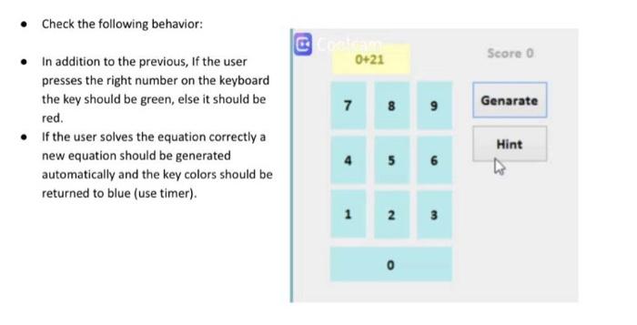 Solved In this task you have to design a math game using | Chegg.com