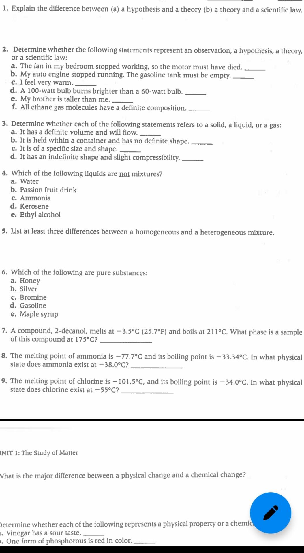 1. Explain the difference between (a) a hypothesis | Chegg.com