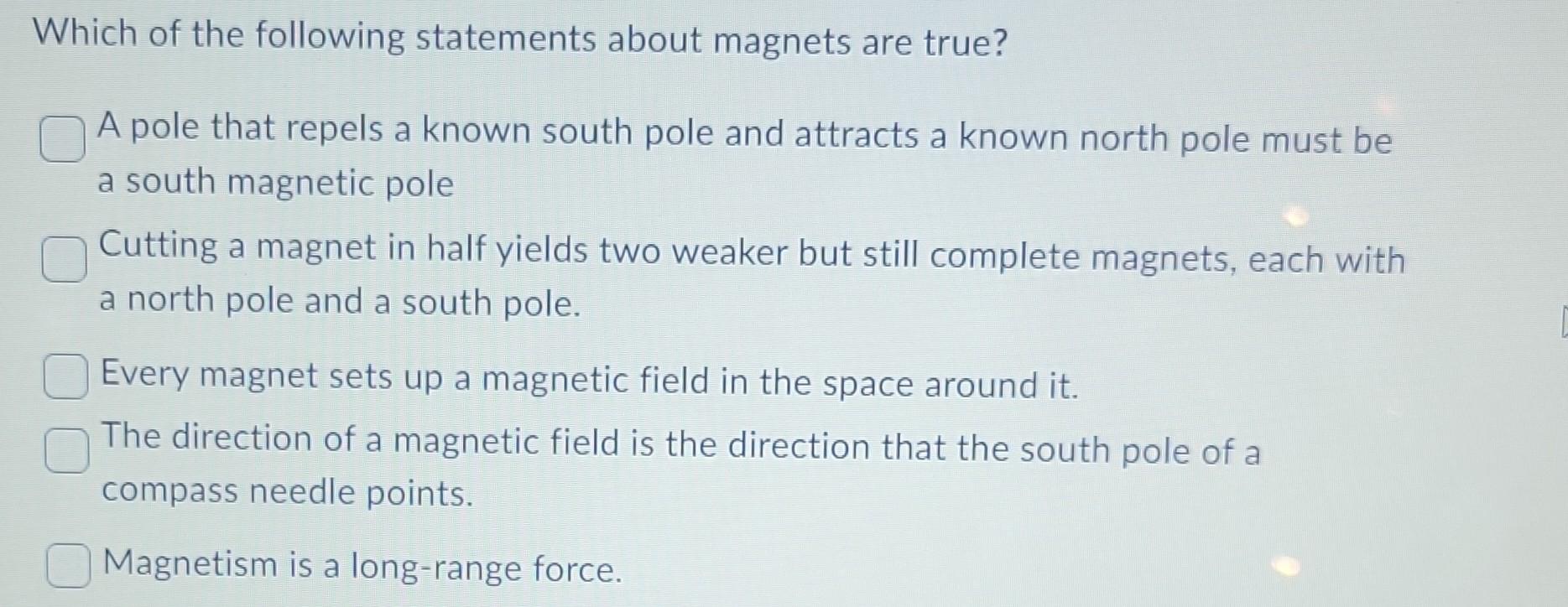 Solved Which of the following statements about are