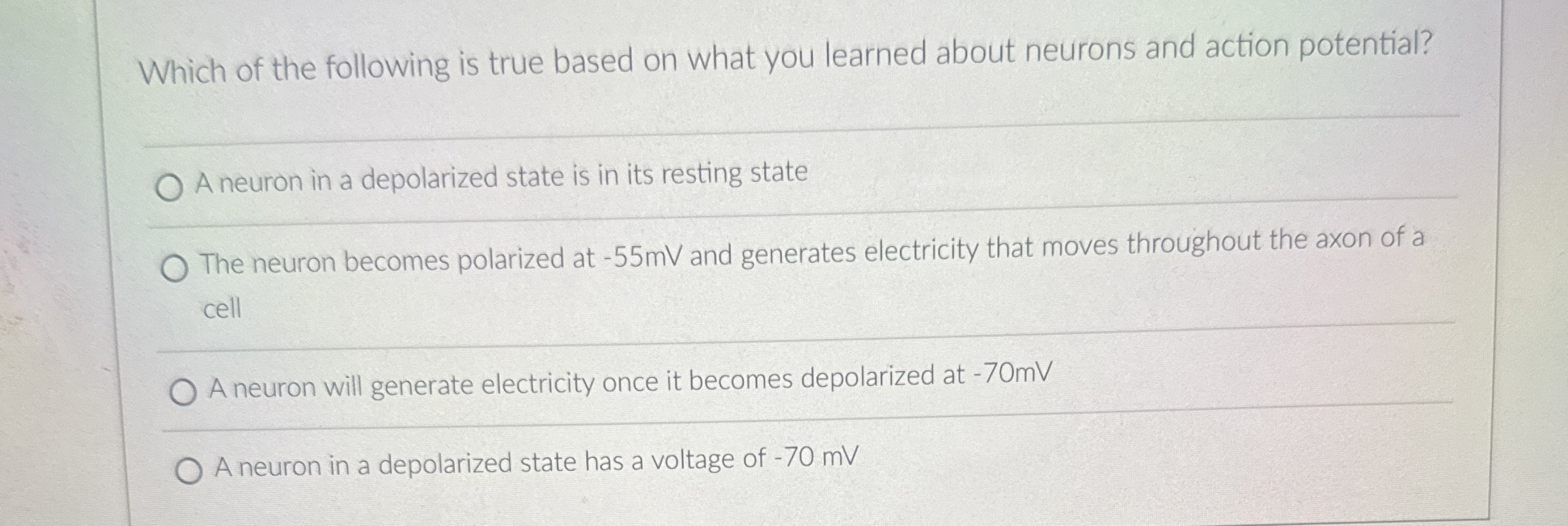 Solved Which of the following is true based on what you | Chegg.com