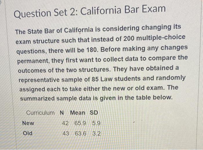 Solved Question Set 2 California Bar Exam The State Bar of