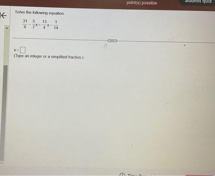 Solved Solve the following equation and check your solution. | Chegg.com