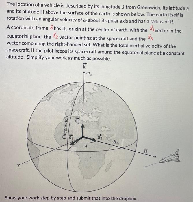 Solved The location of a vehicle is described by its | Chegg.com