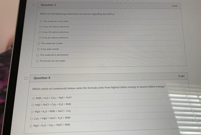 Solved Question 3 Which of the following statements are | Chegg.com