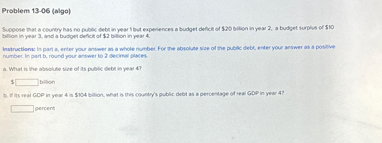 Solved Problem 13-06 (algo)Suppose that a country has no | Chegg.com