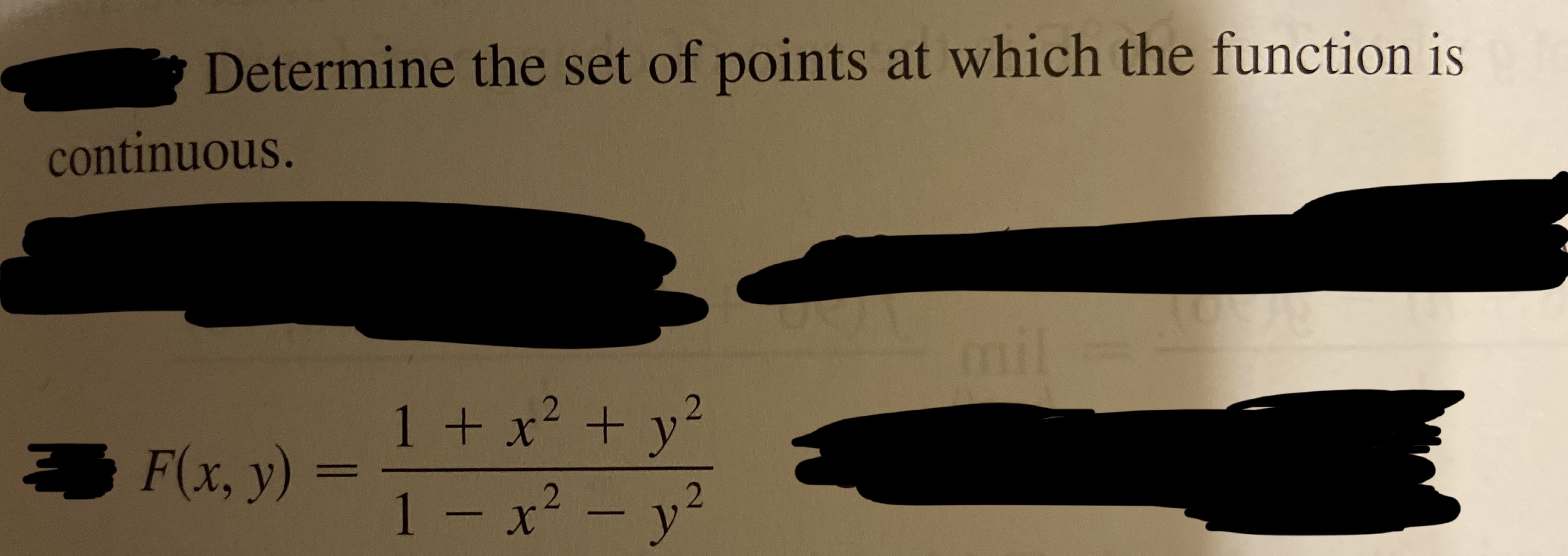 Solved Determine the set of points at which the function is | Chegg.com