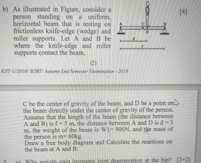 Solved [4] b) As illustrated in Figure, consider a person | Chegg.com