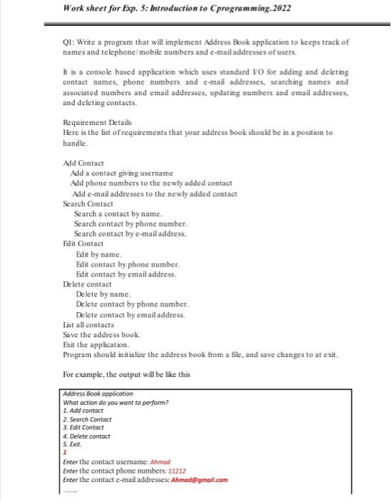 Solved Worksheet for Exp. 5: berroduction to | Chegg.com