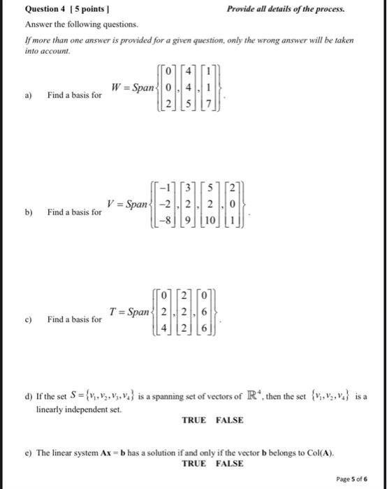 Solved Question 4 | 5 points ] Provide all details of the | Chegg.com