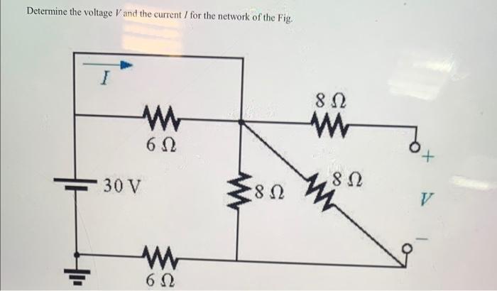 Solved Determine the voltage V and the current I for the | Chegg.com