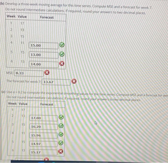Solved Consider the following time series data. Week 1 2 3 4 | Chegg.com