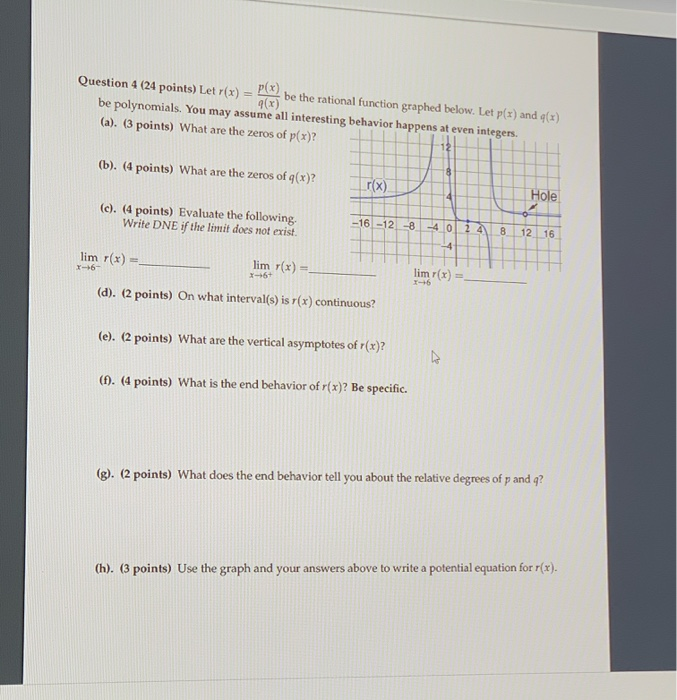 Solved Question 4 24 Points Let Y X Be The Rational Chegg Com