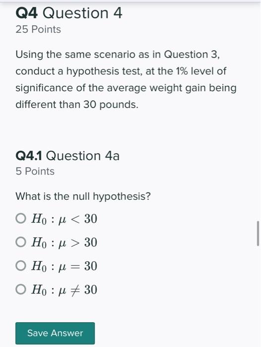 Solved Q4 Question 4 25 Points Using the same scenario as in | Chegg.com