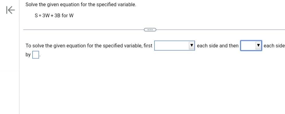 Solved Solve the given equation for the specified variable. | Chegg.com