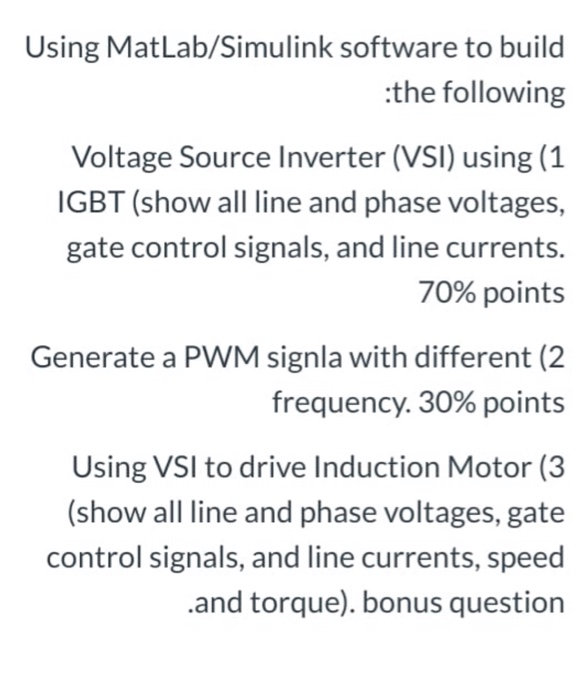 Using Matlab/Simulink software to build the following | Chegg.com