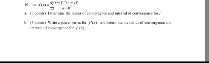 Solved 10 Let F X E 1 X 2 N 10 A 3 Point Chegg Com