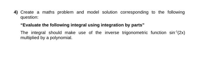 Solved 4) Create a maths problem and model solution | Chegg.com