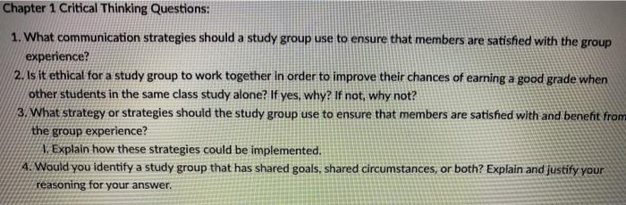 Solved Chapter 1 Critical Thinking Questions: 1. What | Chegg.com
