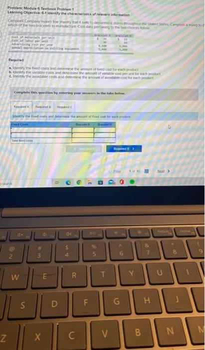 Solved Problem: Module Textbook Problem Learning Objective | Chegg.com