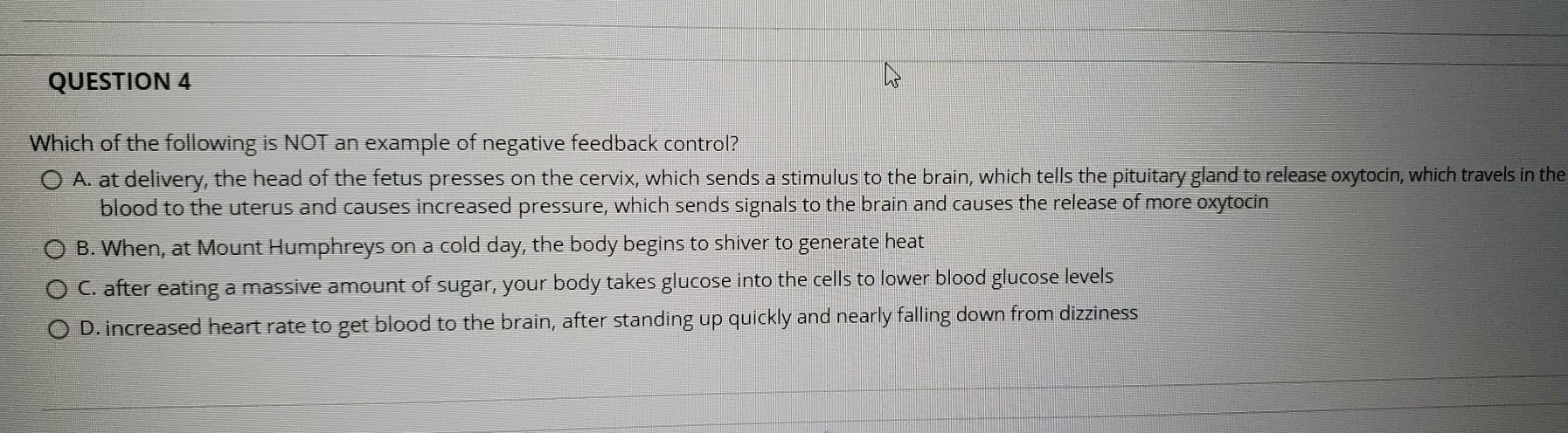 Solved QUESTION 4 Which of the following is NOT an example | Chegg.com