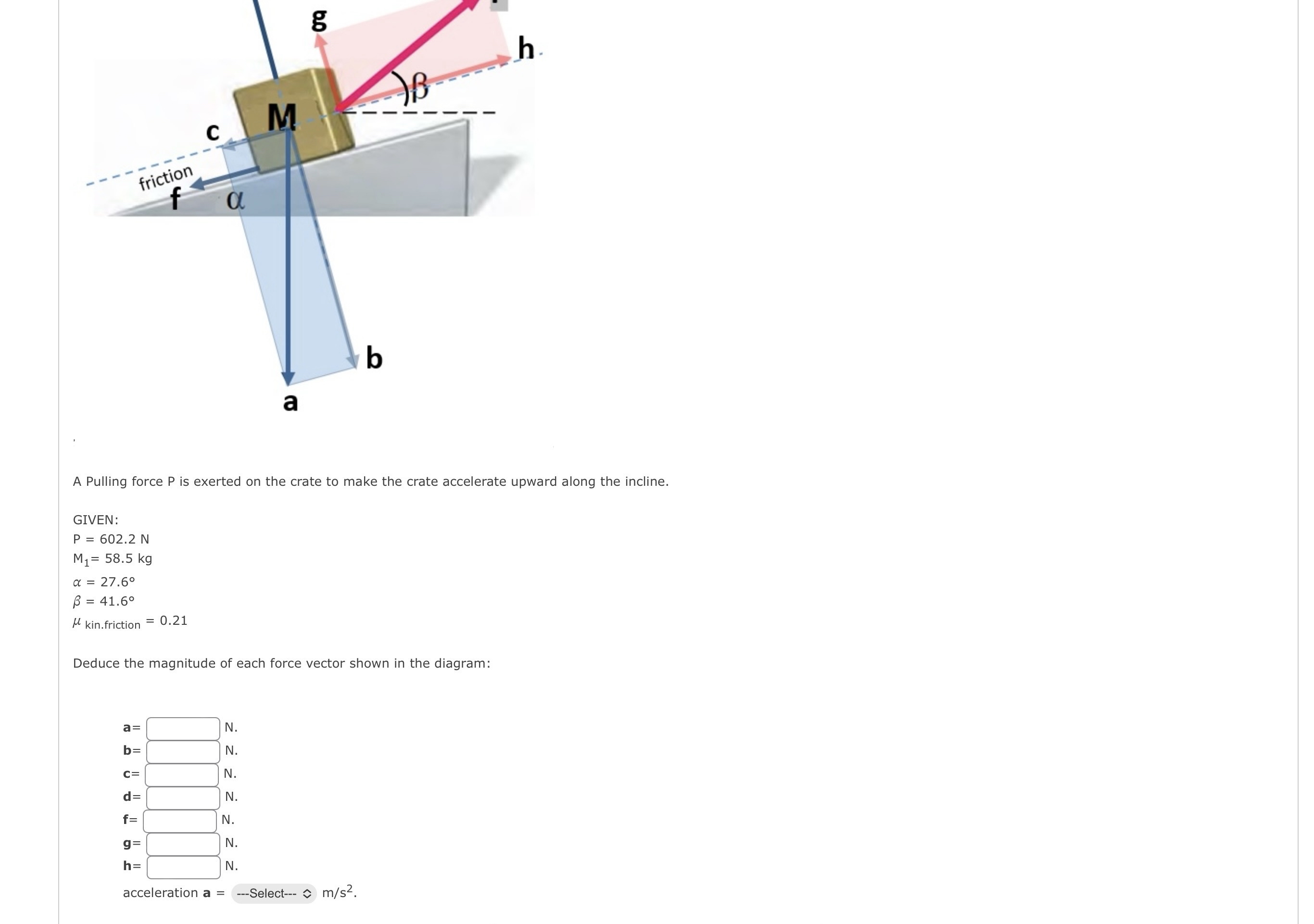 Solved A Pulling force P ﻿is exerted on the crate to make | Chegg.com