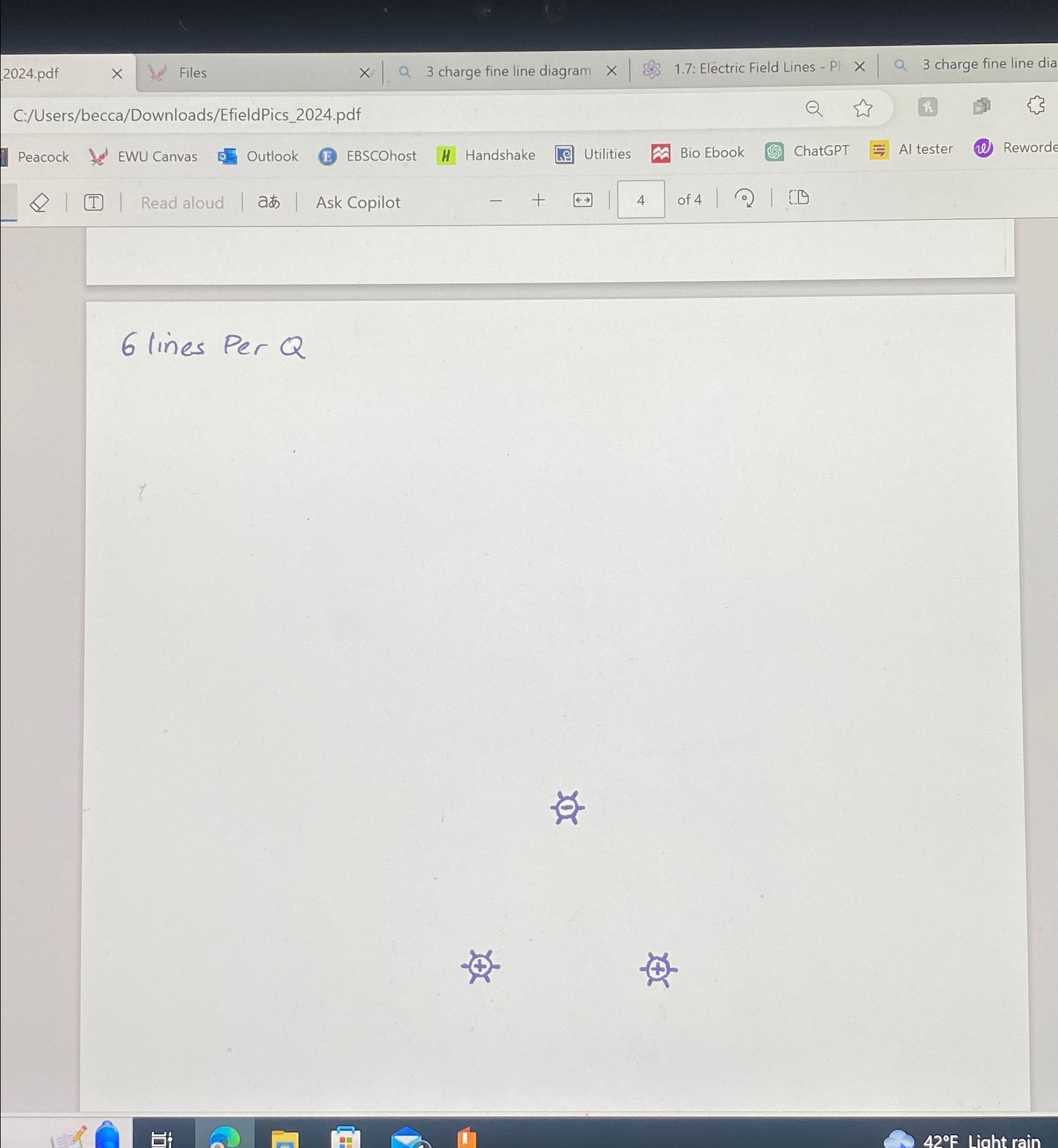 Solve this Electric Field Line Diagram | Chegg.com