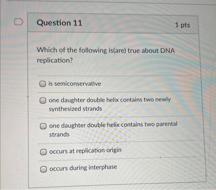 Solved Which of the following is(are) true about DNA | Chegg.com