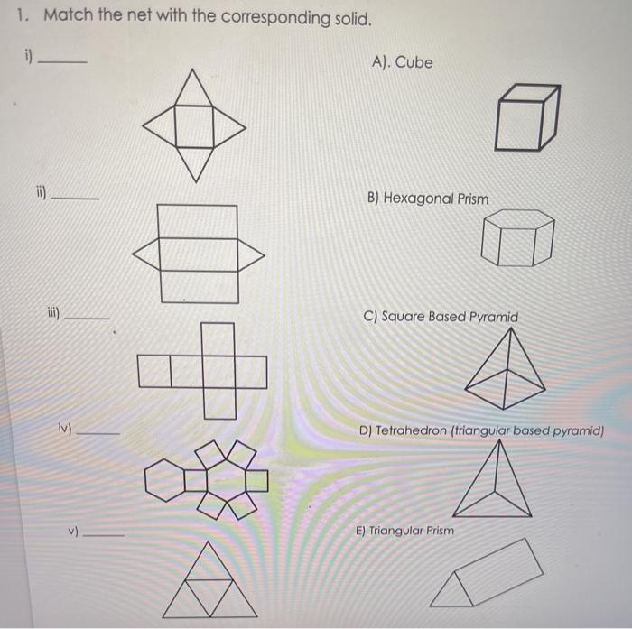 net of a hexagonal prism