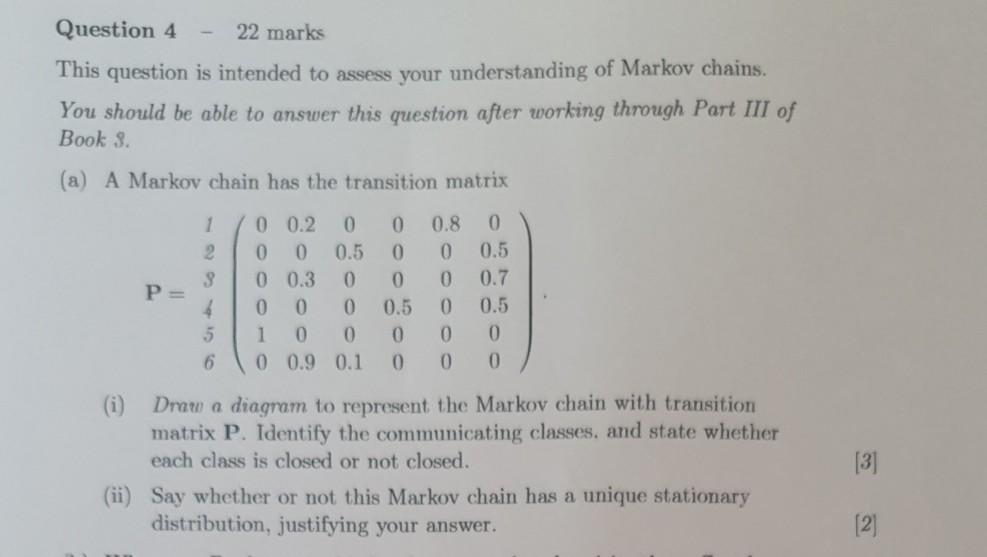 Solved Question 4 22 marks This question is intended to | Chegg.com