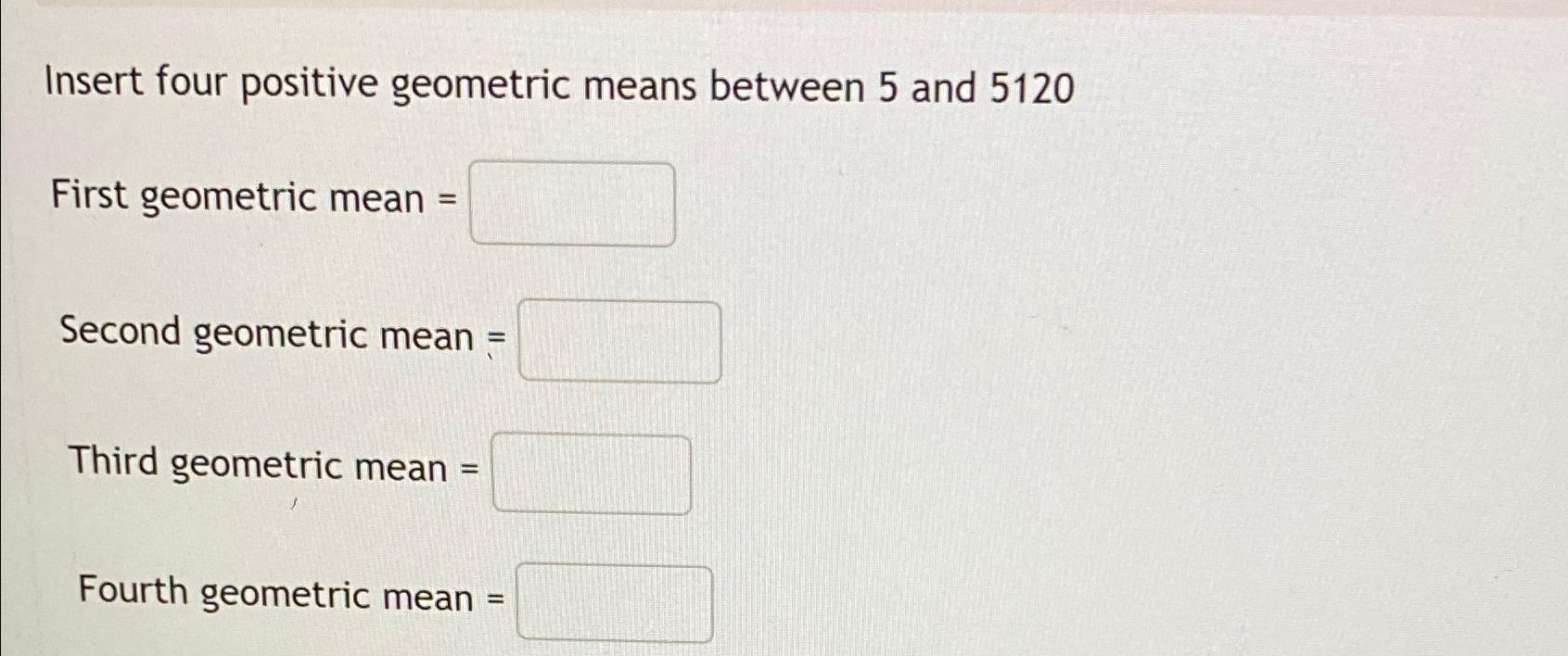 what is the geometric mean of 1 2 3 4 5