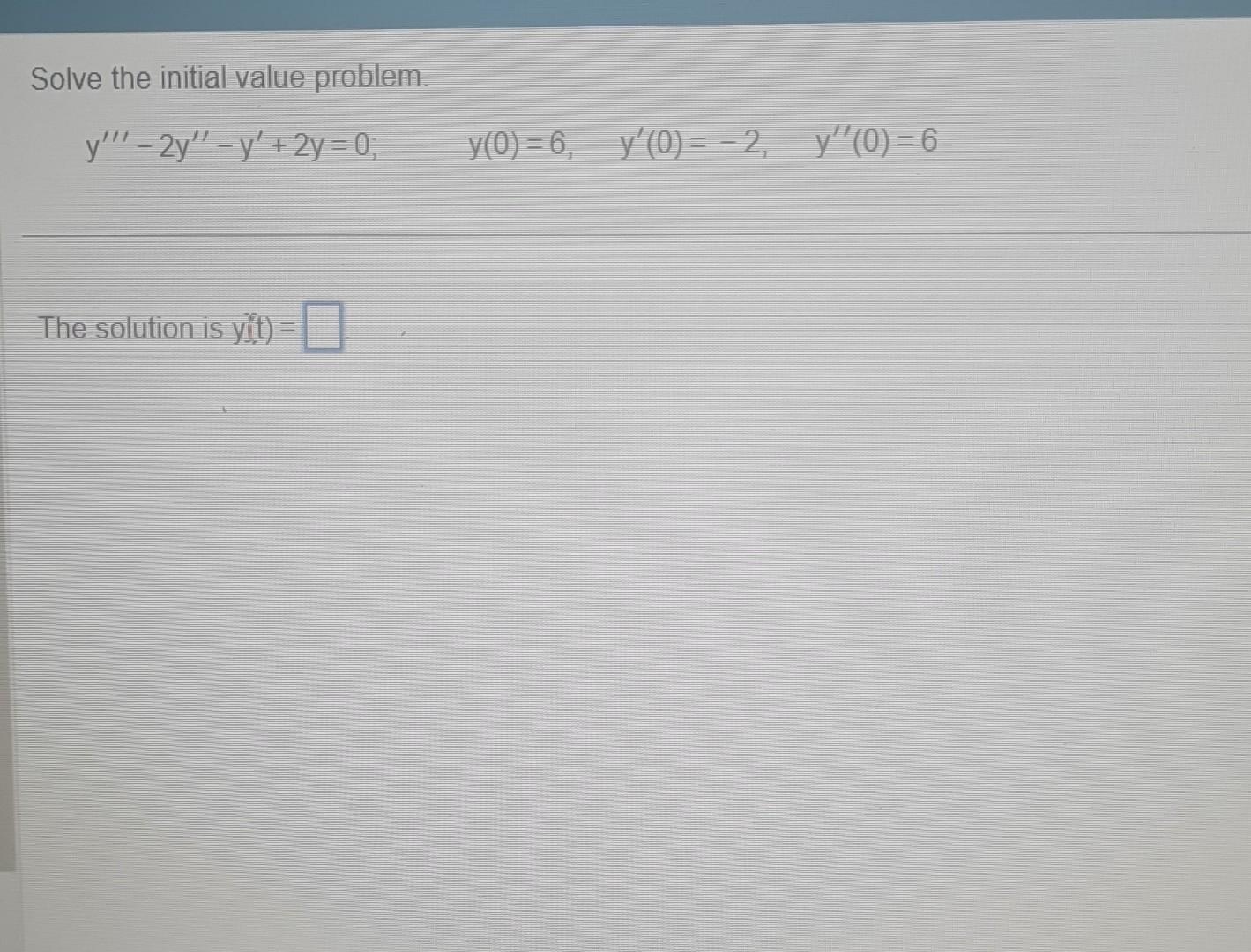 Solved Solve the initial value problem. | Chegg.com