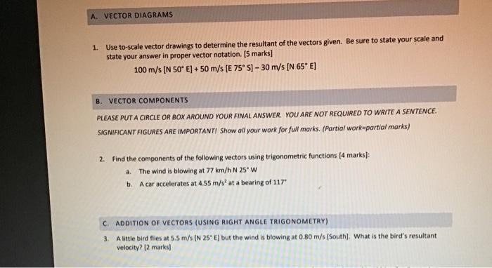 Solved 1. Use to-scale vector drawings to determine the | Chegg.com