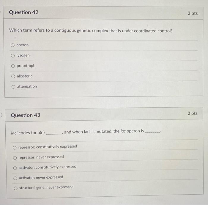 Solved Question 42 2 Pts Which Term Refers To A Contiguous Chegg